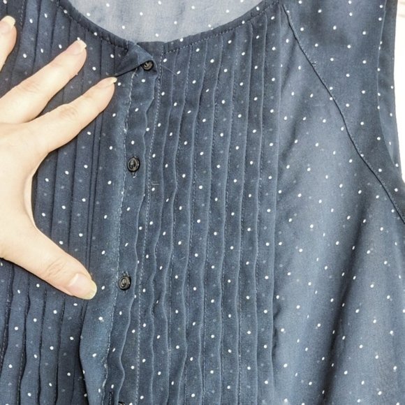 Zara • Trafaluc Polka Dot Pleated Blouse - Picture 5 of 8